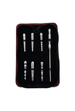 Set of 6 Urethral Plugs with Handle - Steel