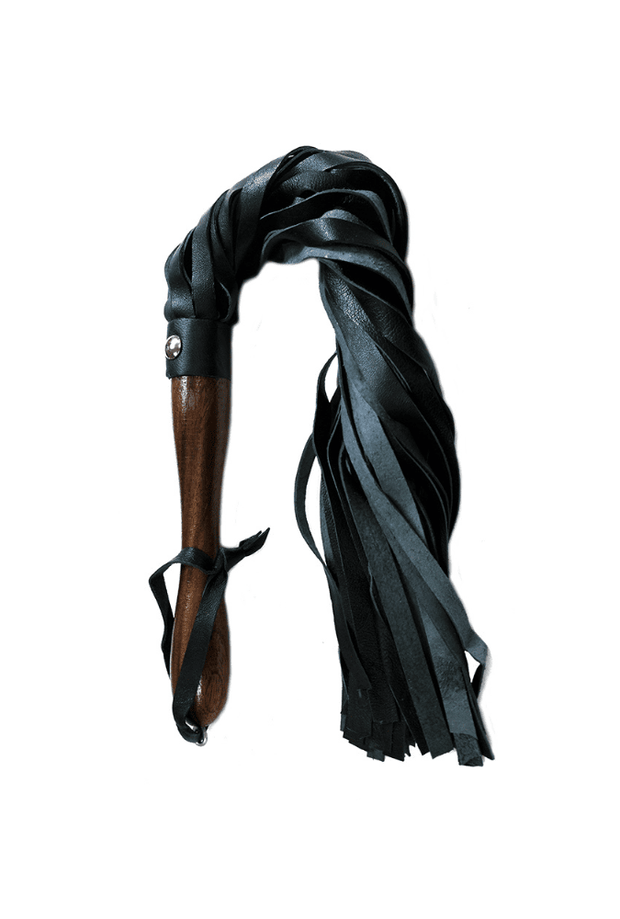 Leather-handled whip