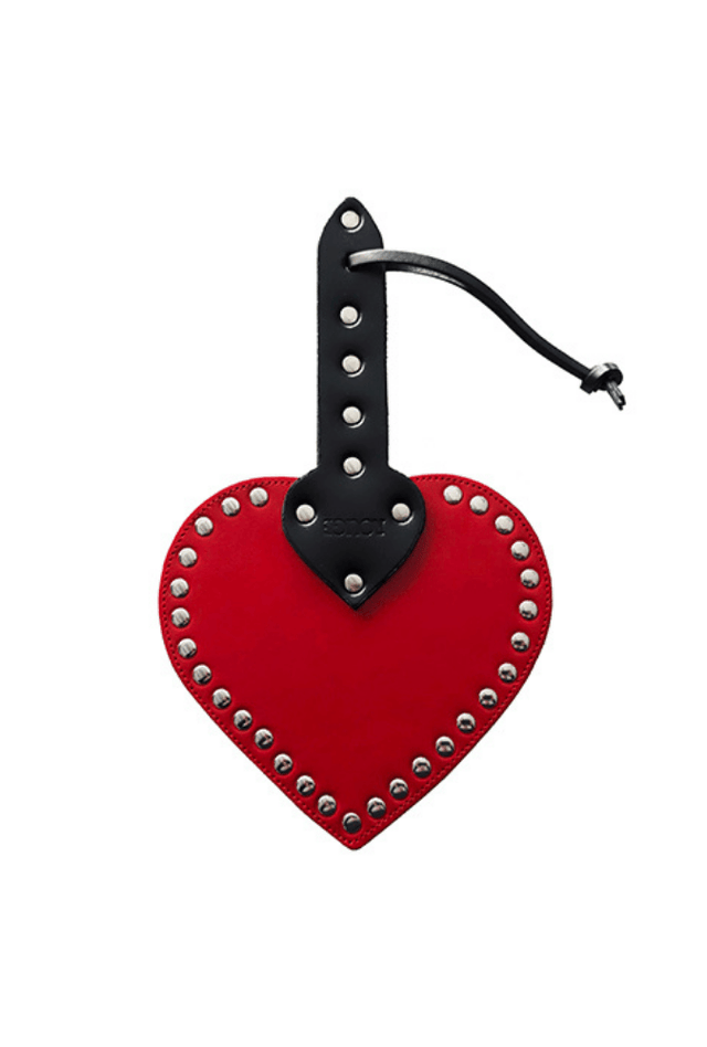 Heart-Shaped BDSM Paddle - Leather