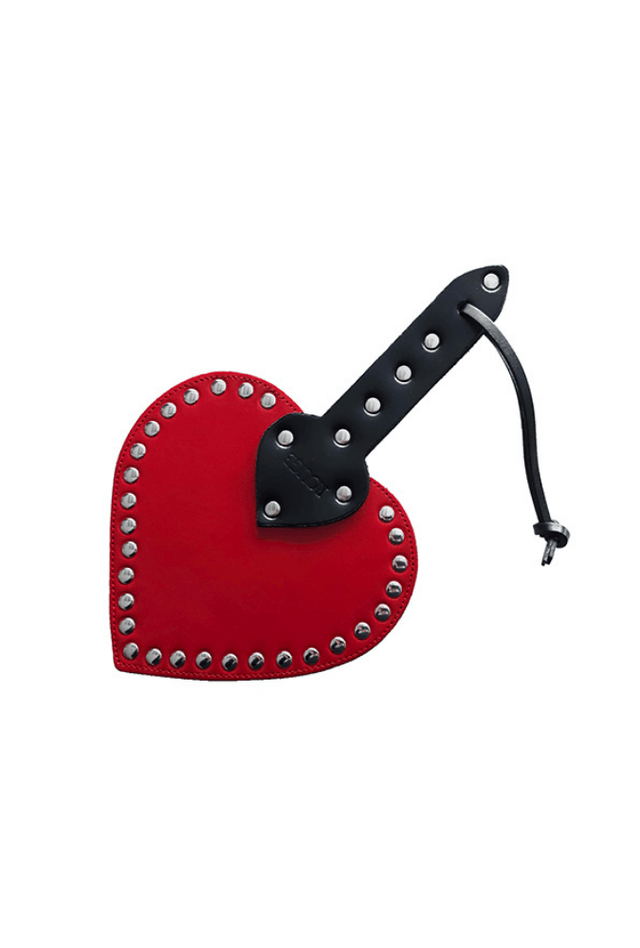 Heart-Shaped BDSM Paddle - Leather