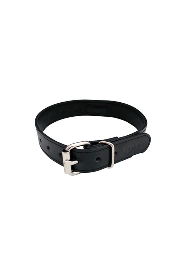 Studded Submission Collar with Ring - Leather