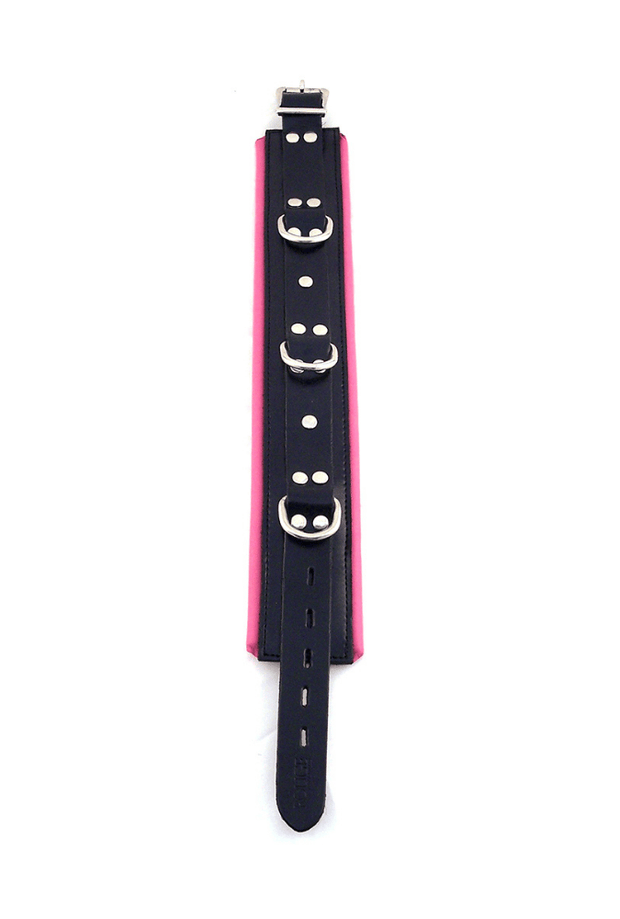 Padded 3-Ring Submission Collar - Leather