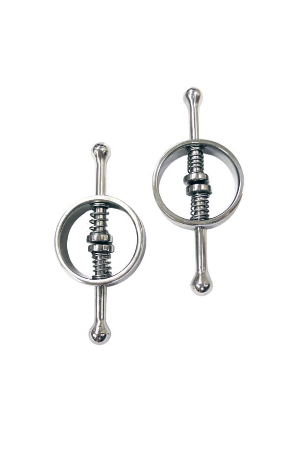 Adjustable Spring-Loaded Nipple Clamps - Steel