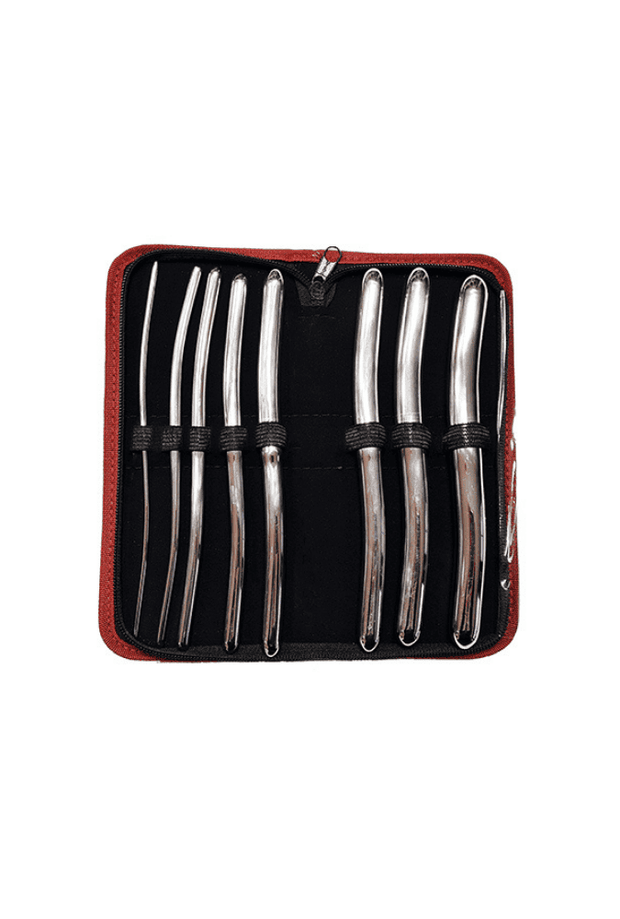 Set of 8 Hegar Double Ended Dilators - Steel