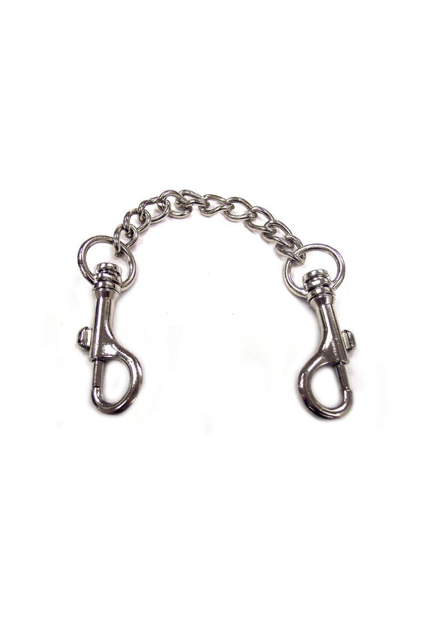 Chain with Double Carabiner Hooks - Steel