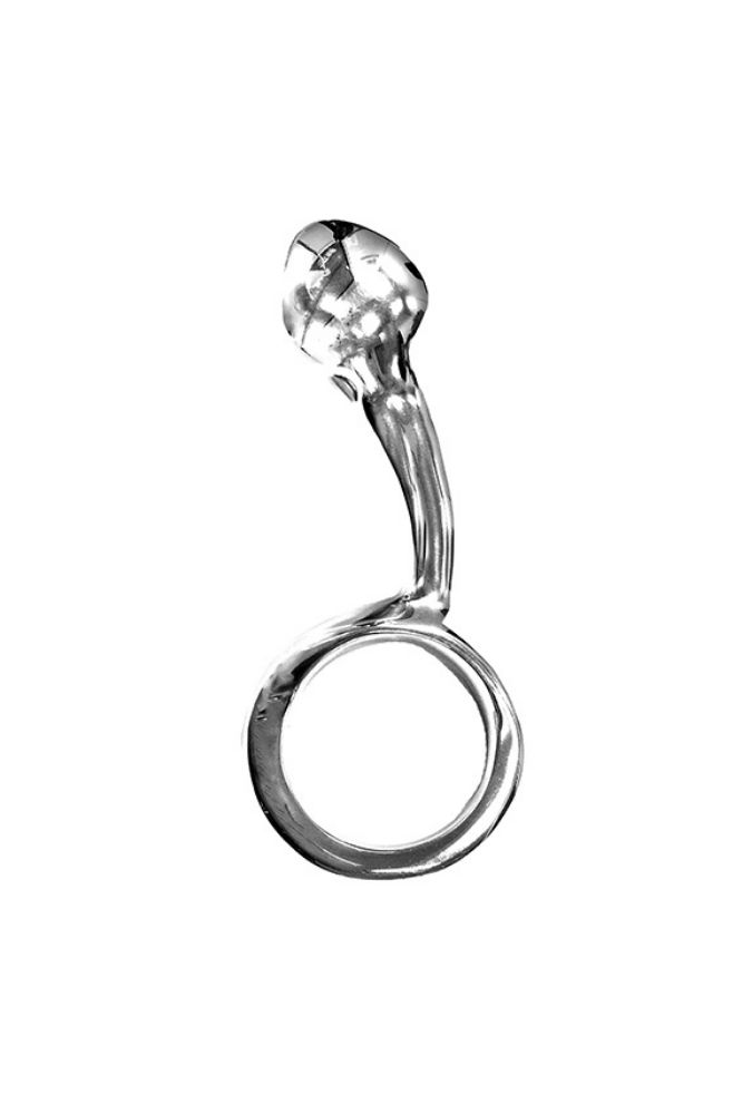 Anal Plug with Retrieval Ring - Steel