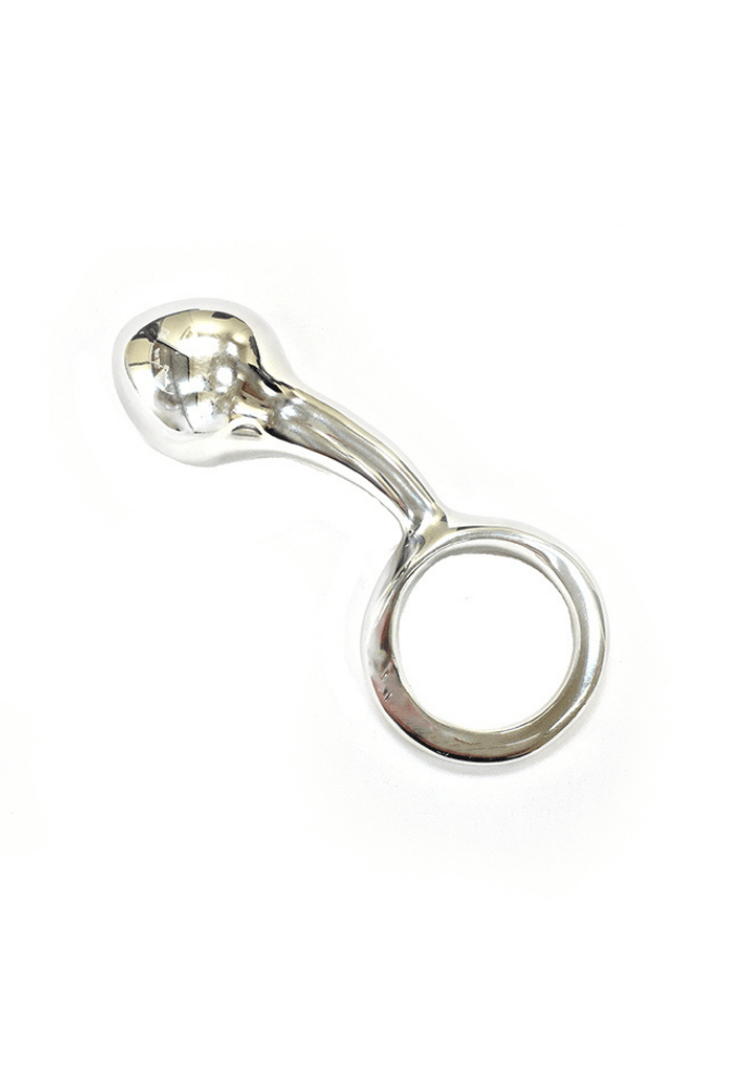 Anal Plug with Retrieval Ring - Steel