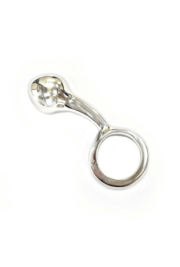 Anal Plug with Retrieval Ring - Steel