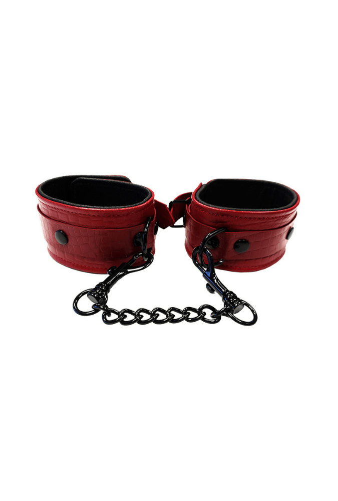 Leather Ankle Cuffs - Anaconda