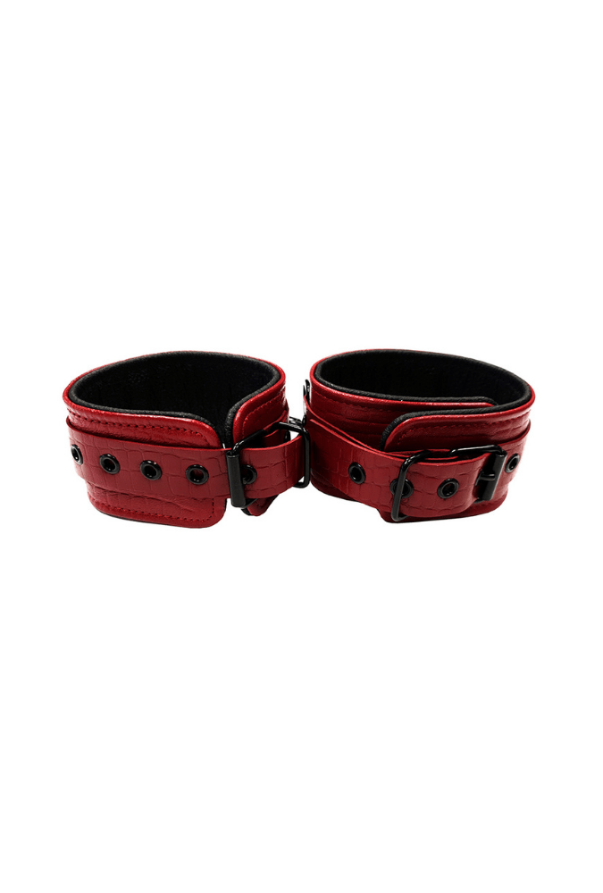 Leather Ankle Cuffs - Anaconda