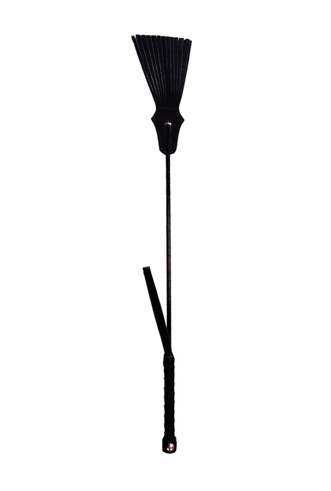 Fringed Riding Crop - Leather