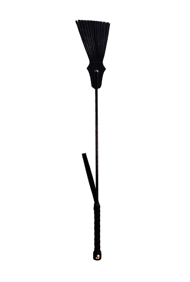 Fringed Riding Crop - Leather