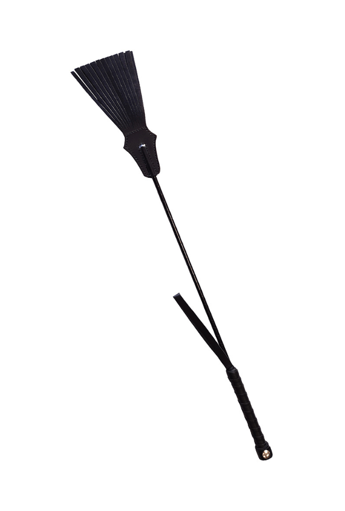 Fringed Riding Crop - Leather