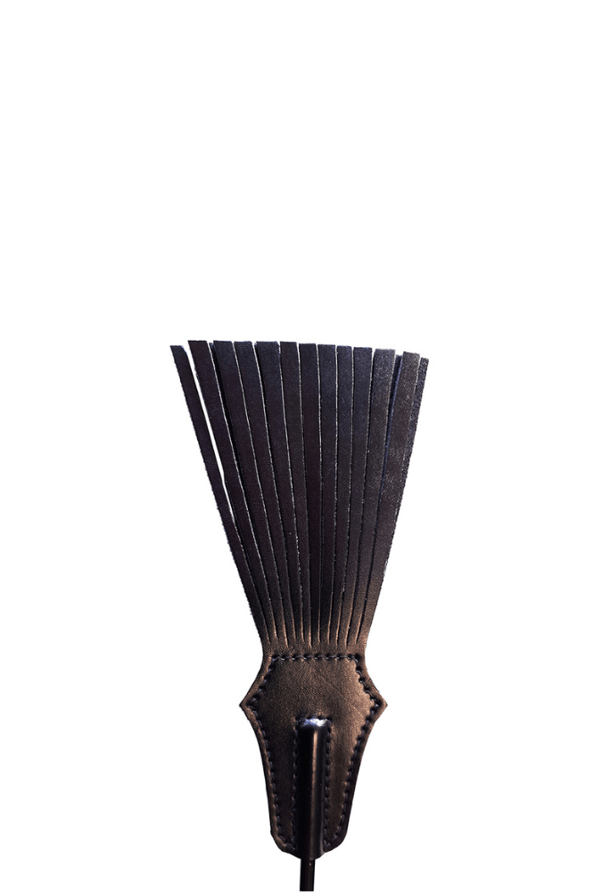 Fringed Riding Crop - Leather
