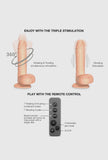 Remote Control Rotating & Vibrating Dildo - Realistic