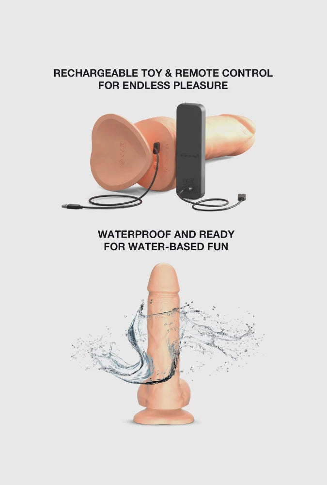 Remote Control Rotating & Vibrating Dildo - Realistic