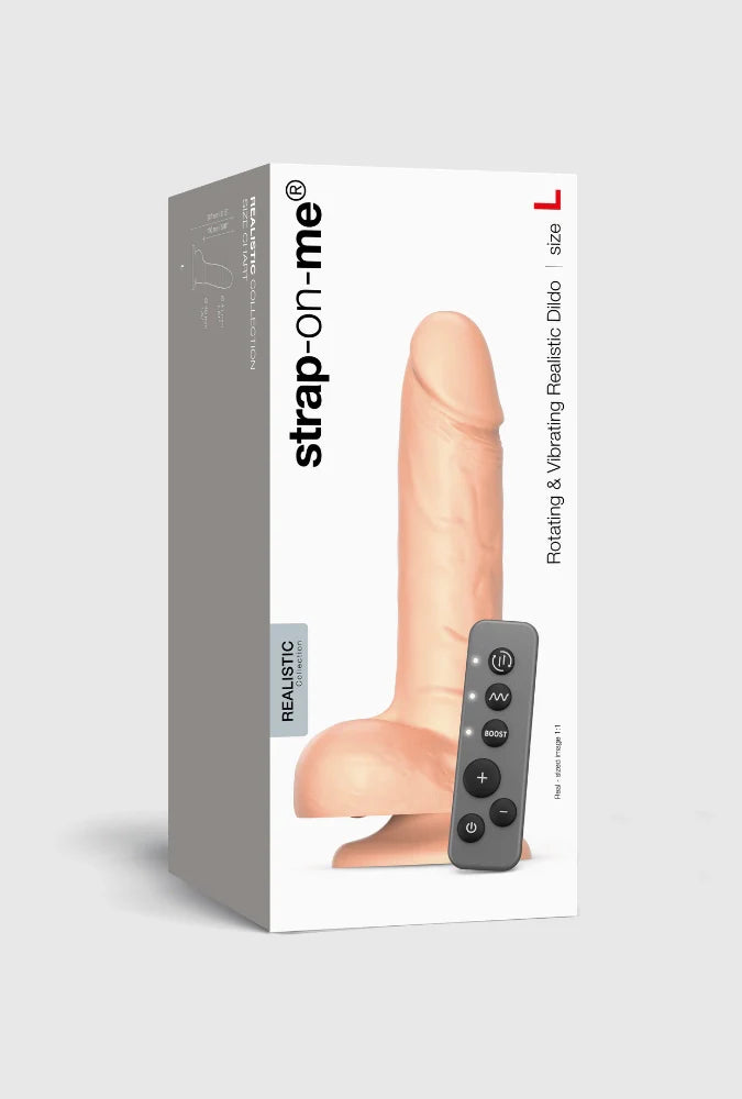 Remote Control Rotating & Vibrating Dildo - Realistic