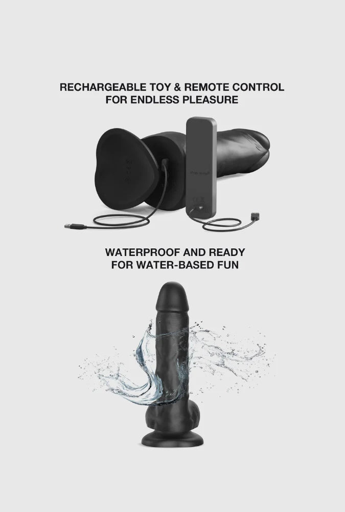 Remote Control Rotating & Vibrating Dildo - Realistic