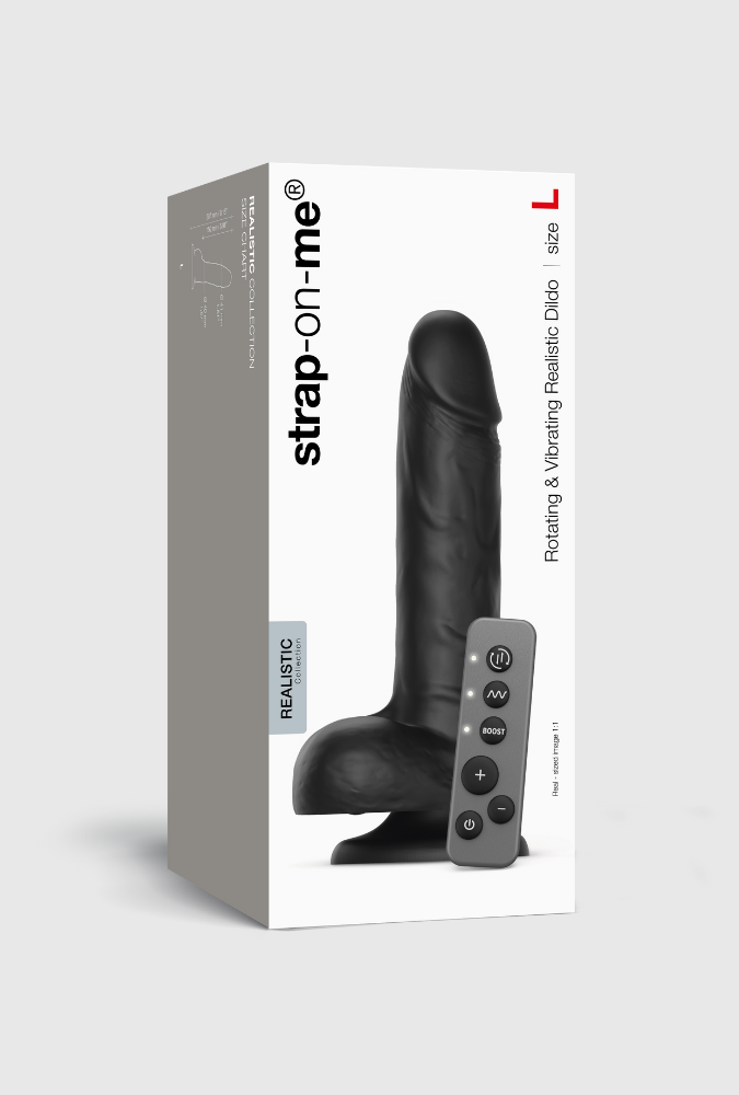 Remote Control Rotating & Vibrating Dildo - Realistic