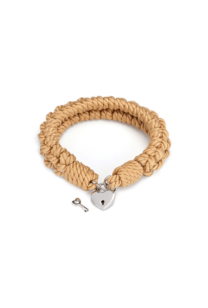 Bound You Ⅱ: Shibari Bondage Rope Collar with Heart Shape Padlock