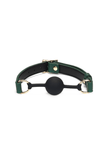 Mossy Chic Ball Gag - Green Leather