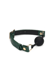 Mossy Chic Ball Gag - Green Leather