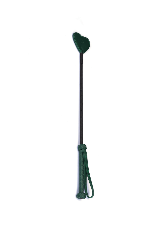 Mossy Chic Riding Crop - Green Leather