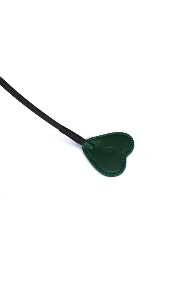 Mossy Chic Riding Crop - Green Leather
