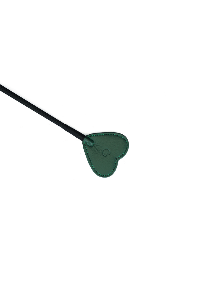 Mossy Chic Riding Crop - Green Leather