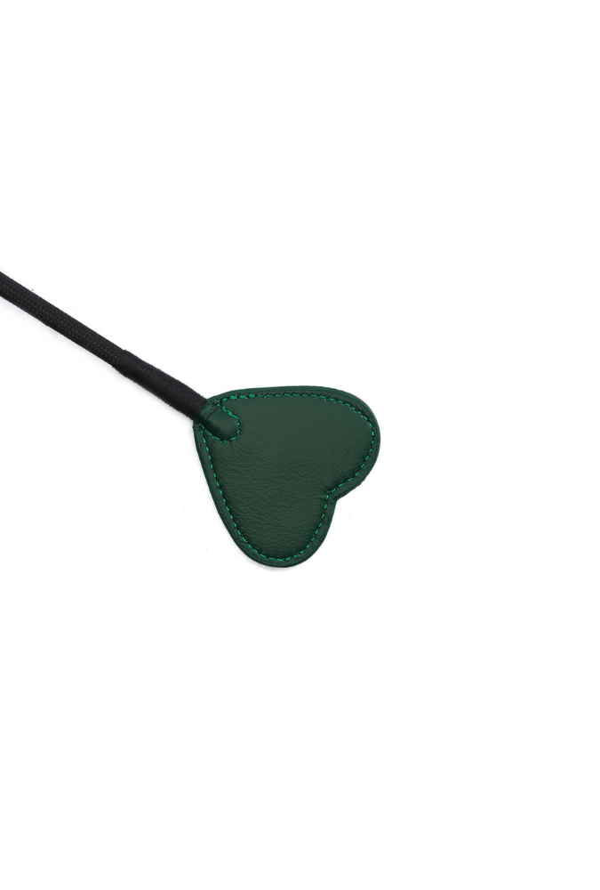 Mossy Chic Riding Crop - Green Leather