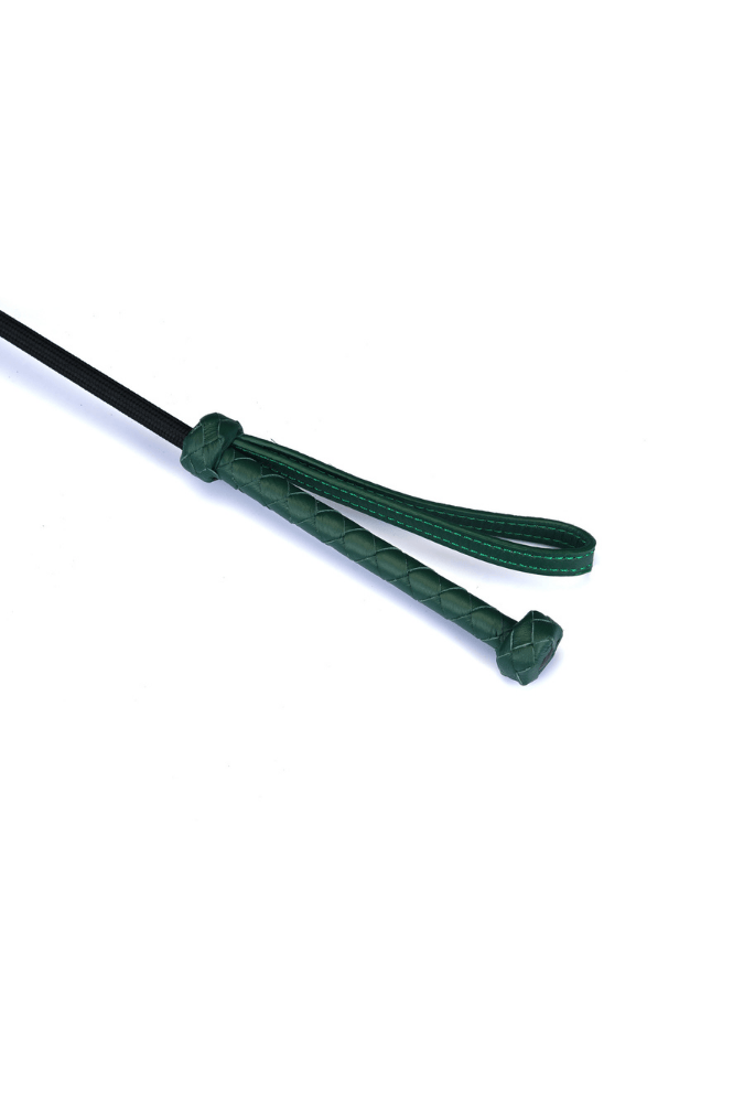 Mossy Chic Riding Crop - Green Leather