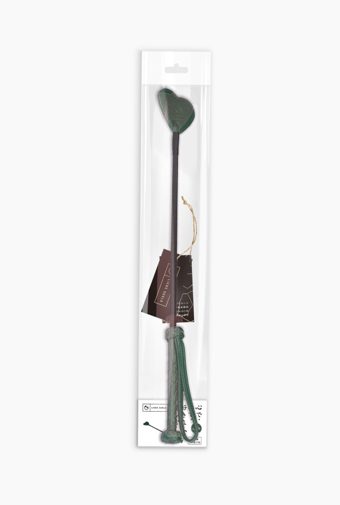 Mossy Chic Riding Crop - Green Leather