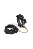 Leather Wrist Cuffs - Flower Rhythm