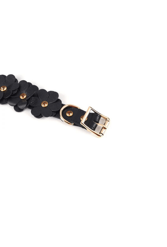 Leather Wrist Cuffs - Flower Rhythm