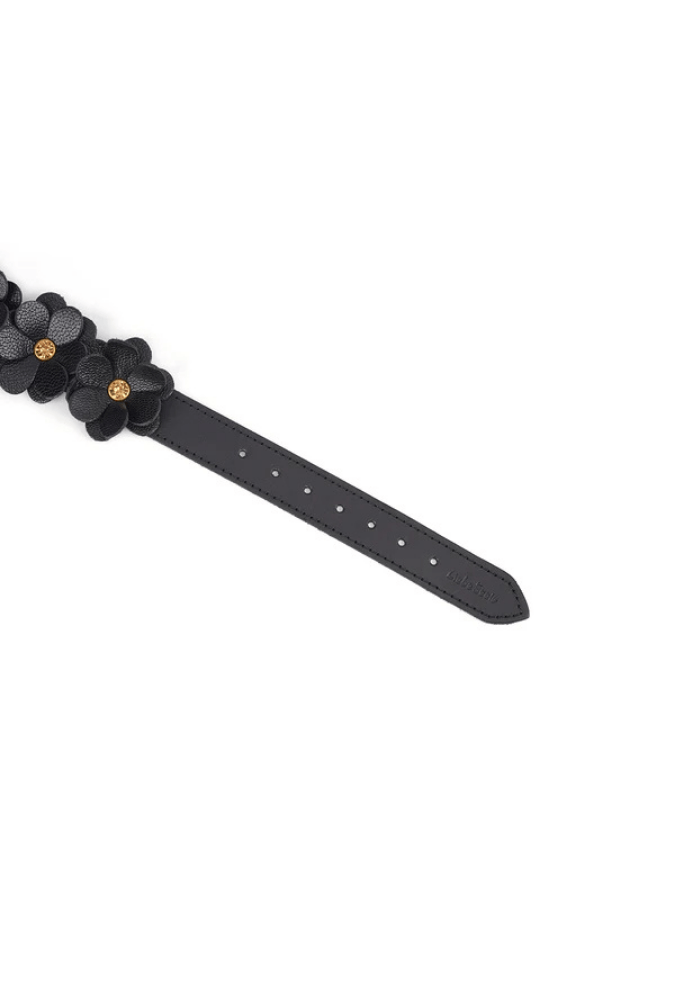 Leather Wrist Cuffs - Flower Rhythm