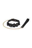 Leather BDSM Collar with Leash - Flower Rhythm